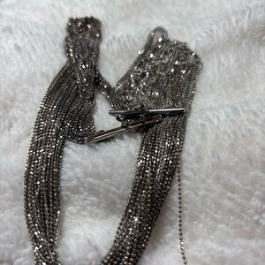 Gabrielle Bruni 925 Italy Sterling Silver Multi Strand Necklace 74 G 2.6 Oz 24in
